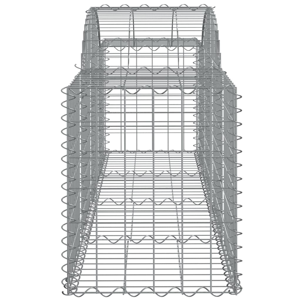 Paniers à gabions arqués 10 pcs 200x50x60/80 cm Fer galvanisé