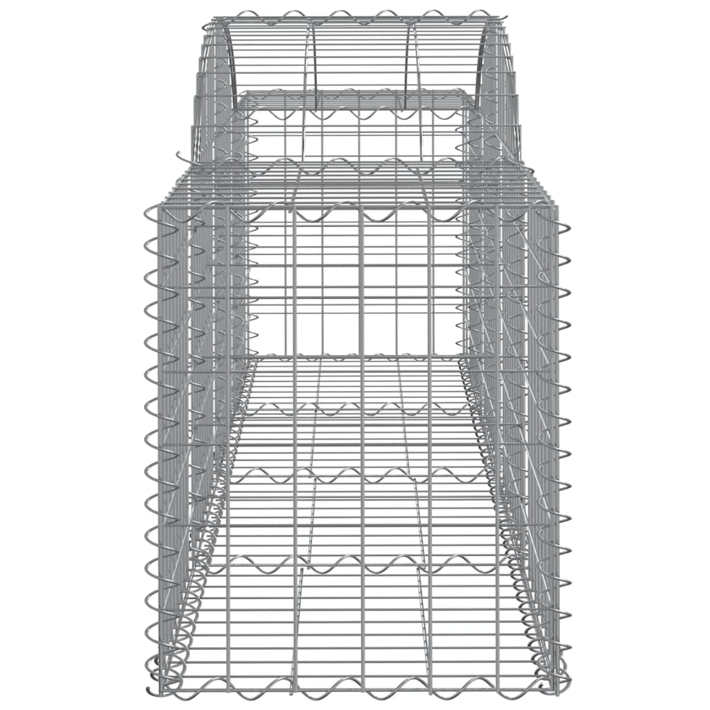 Arched Gabion Baskets 11 pcs 200x50x60/80 cm Galvanized Iron