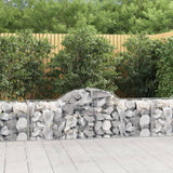 Arched Gabion Baskets 15 pcs 200x50x60/80 cm Galvanized Iron