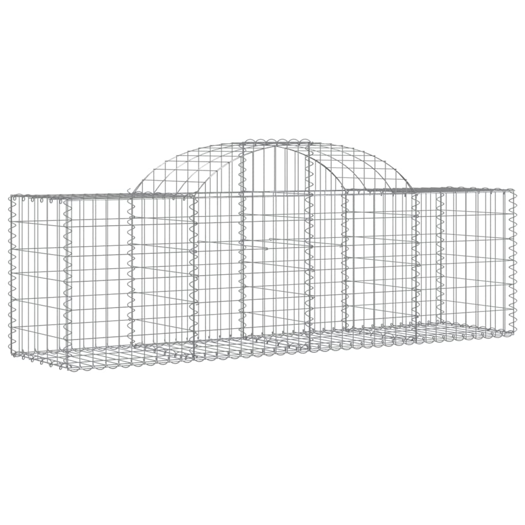 Paniers à gabions arqués 30 pcs 200x50x60/80 cm fer galvanisé