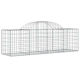 Paniers à gabions arqués 30 pcs 200x50x60/80 cm fer galvanisé