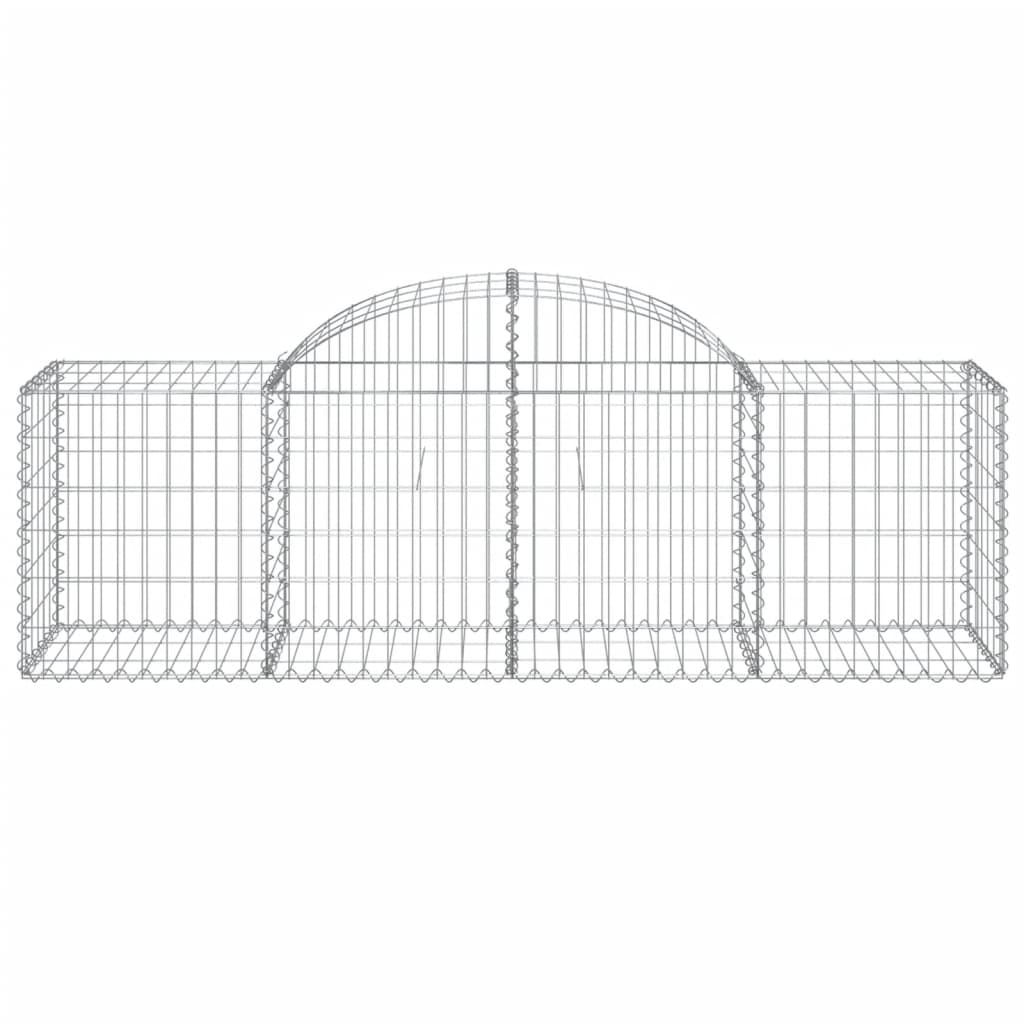 Paniers à gabions arqués 40 pcs 200x50x60/80 cm fer galvanisé