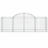 Paniers à gabions arqués 40 pcs 200x50x60/80 cm fer galvanisé