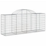 Paniers à gabions arqués 3 pcs 200x50x80/100 cm Fer galvanisé