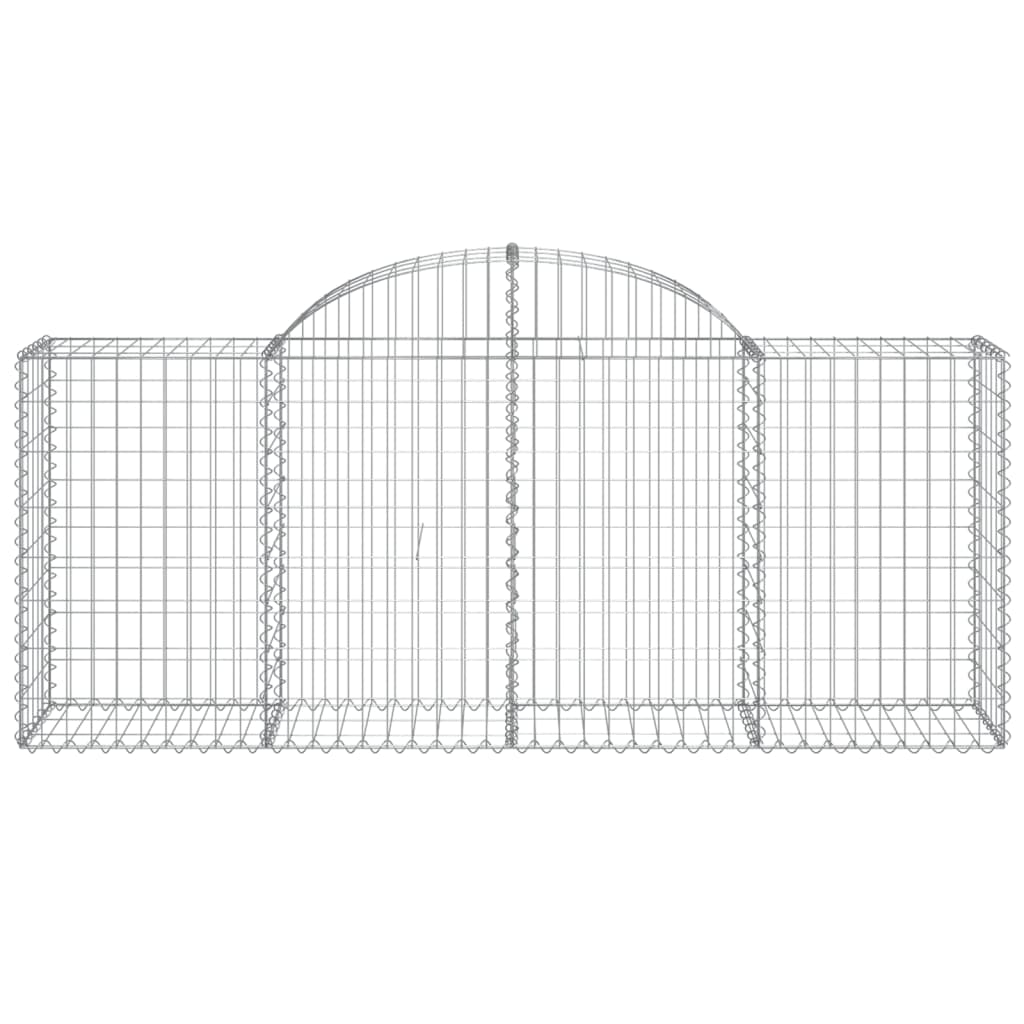 Paniers à gabions arqués 3 pcs 200x50x80/100 cm Fer galvanisé