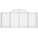 Paniers à gabions arqués 3 pcs 200x50x80/100 cm Fer galvanisé