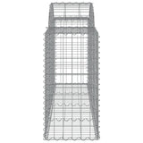 Paniers à gabions arqués 7 pcs 200x50x80/100 cm Fer galvanisé