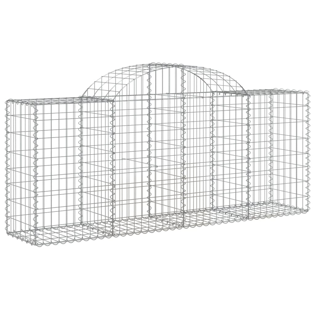 Paniers à gabions arqués 8 pcs 200x50x80/100 cm Fer galvanisé