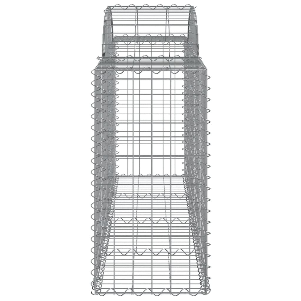 Arched Gabion Baskets 11 pcs 200x50x80/100 cm Galvanized Iron