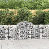 Arched Gabion Baskets 11 pcs 200x50x80/100 cm Galvanized Iron