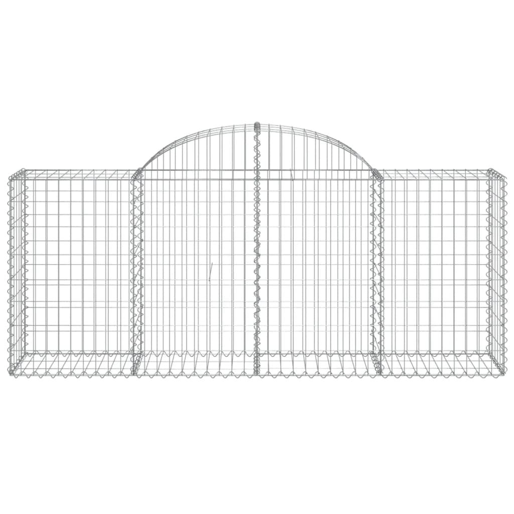 Paniers à gabions arqués 20 pcs 200x50x80/100 cm Fer galvanisé