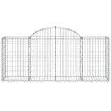 Paniers à gabions arqués 20 pcs 200x50x80/100 cm Fer galvanisé