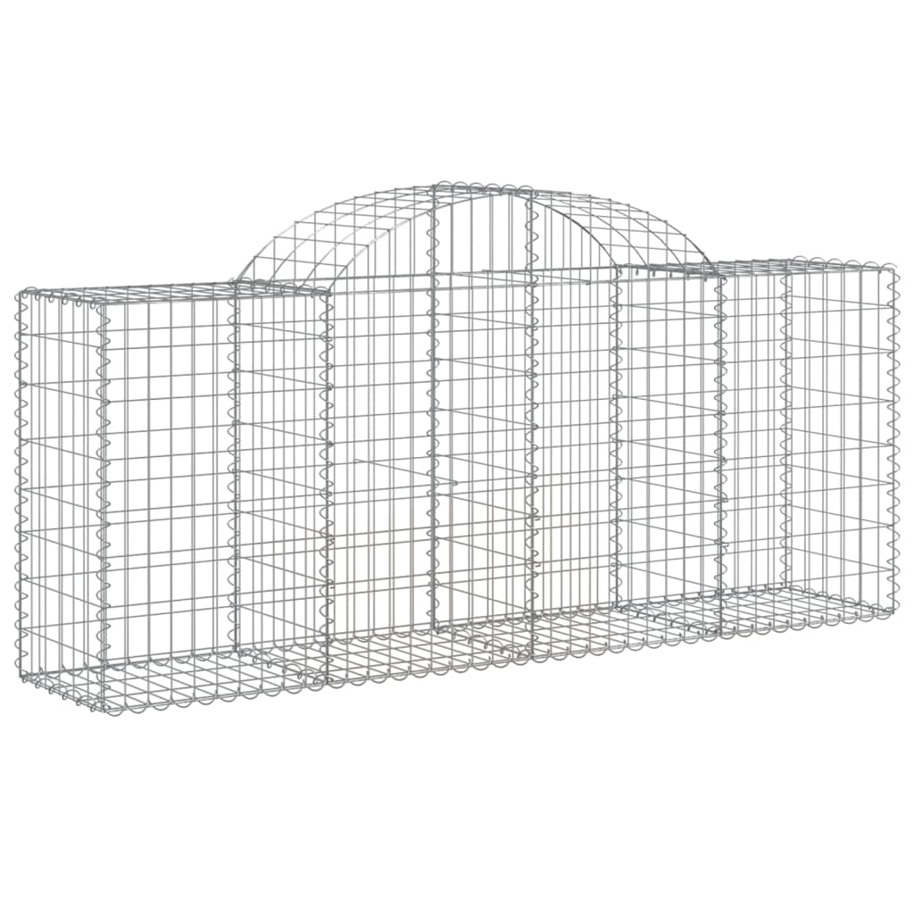 Paniers à gabions arqués 40 pcs 200x50x80/100 cm Fer galvanisé