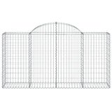 Arched Gabion Baskets 8 pcs 200x50x100/120 cm Galvanized Iron