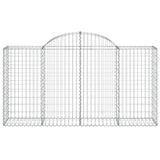 Arched Gabion Baskets 11 pcs 200x50x100/120 cm Galvanized Iron