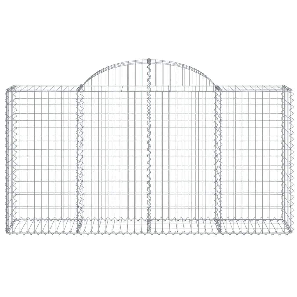 Arched Gabion Baskets 12 pcs 200x50x100/120 cm Galvanized Iron