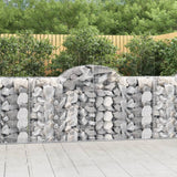 Arched Gabion Baskets 12 pcs 200x50x100/120 cm Galvanized Iron