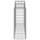 Paniers à gabions arqués 18 pcs 200x50x100/120 cm fer galvanisé