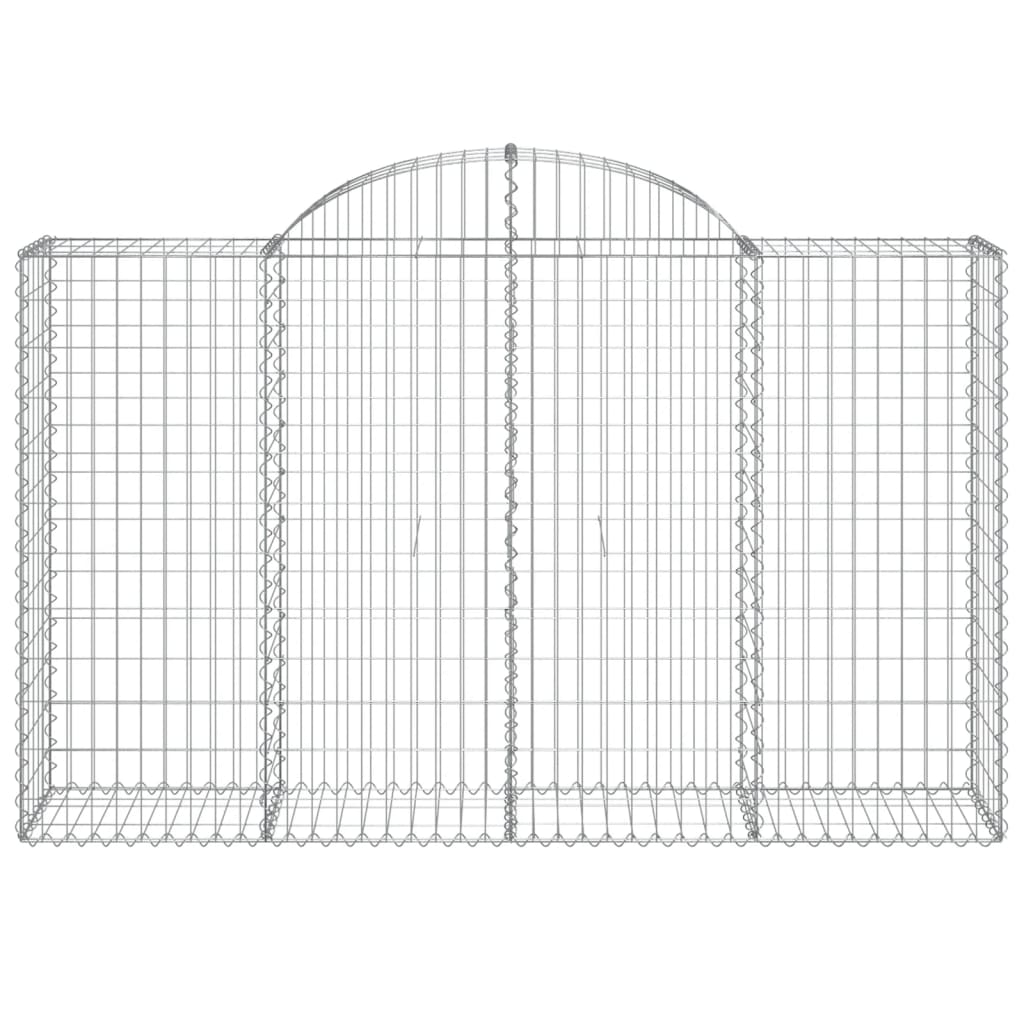 Arched Gabion Baskets 11 pcs 200x50x120/140 cm Galvanized Iron