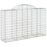 Arched Gabion Baskets 14 pcs 200x50x120/140 cm Galvanized Iron