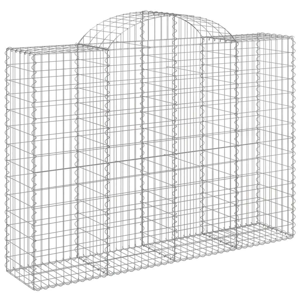 Paniers à gabions arqués 3 pcs 200x50x140/160 cm Fer galvanisé