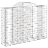 Paniers à gabions arqués 5 pcs 200x50x140/160 cm Fer galvanisé