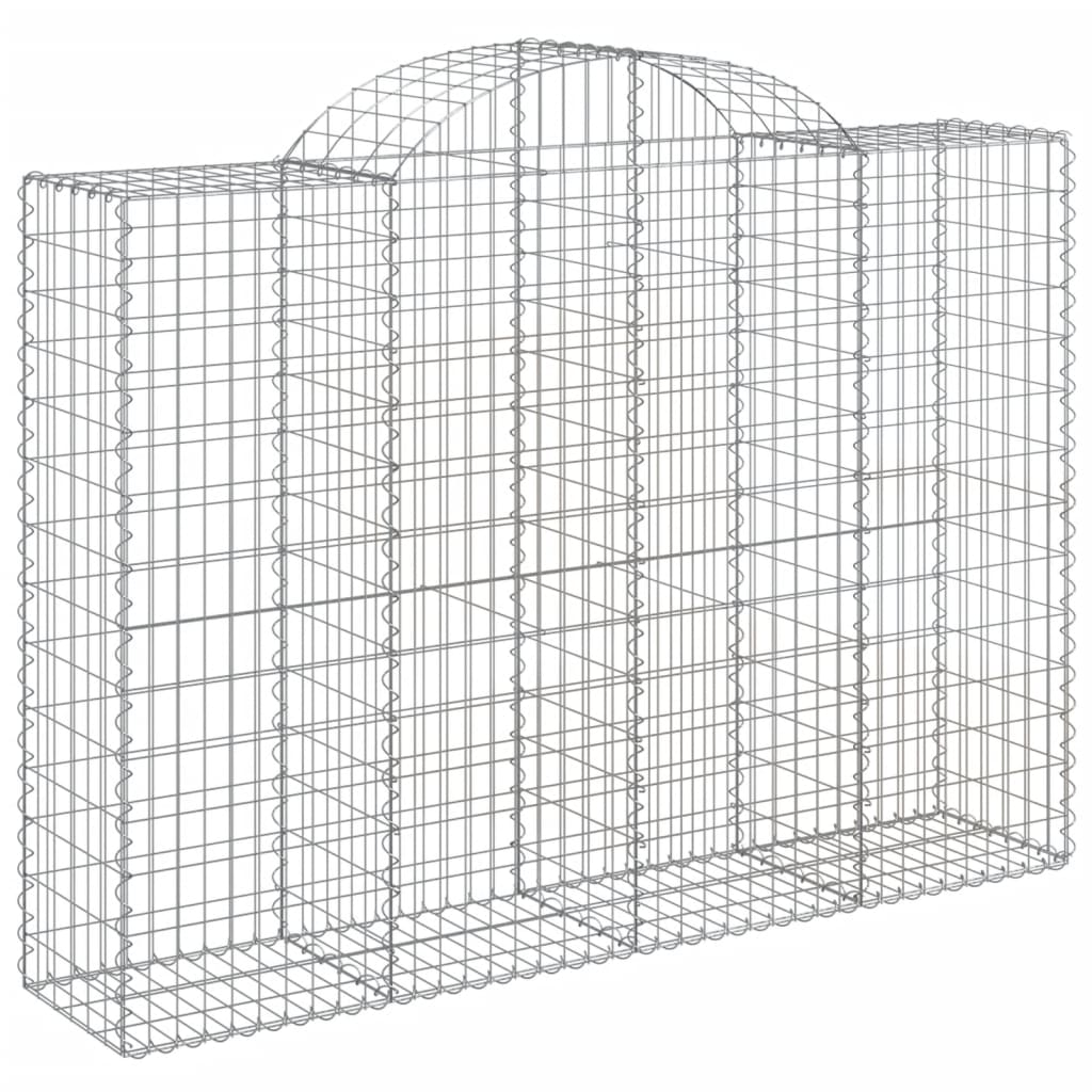 Paniers à gabions arqués 6 pcs 200x50x140/160 cm Fer galvanisé