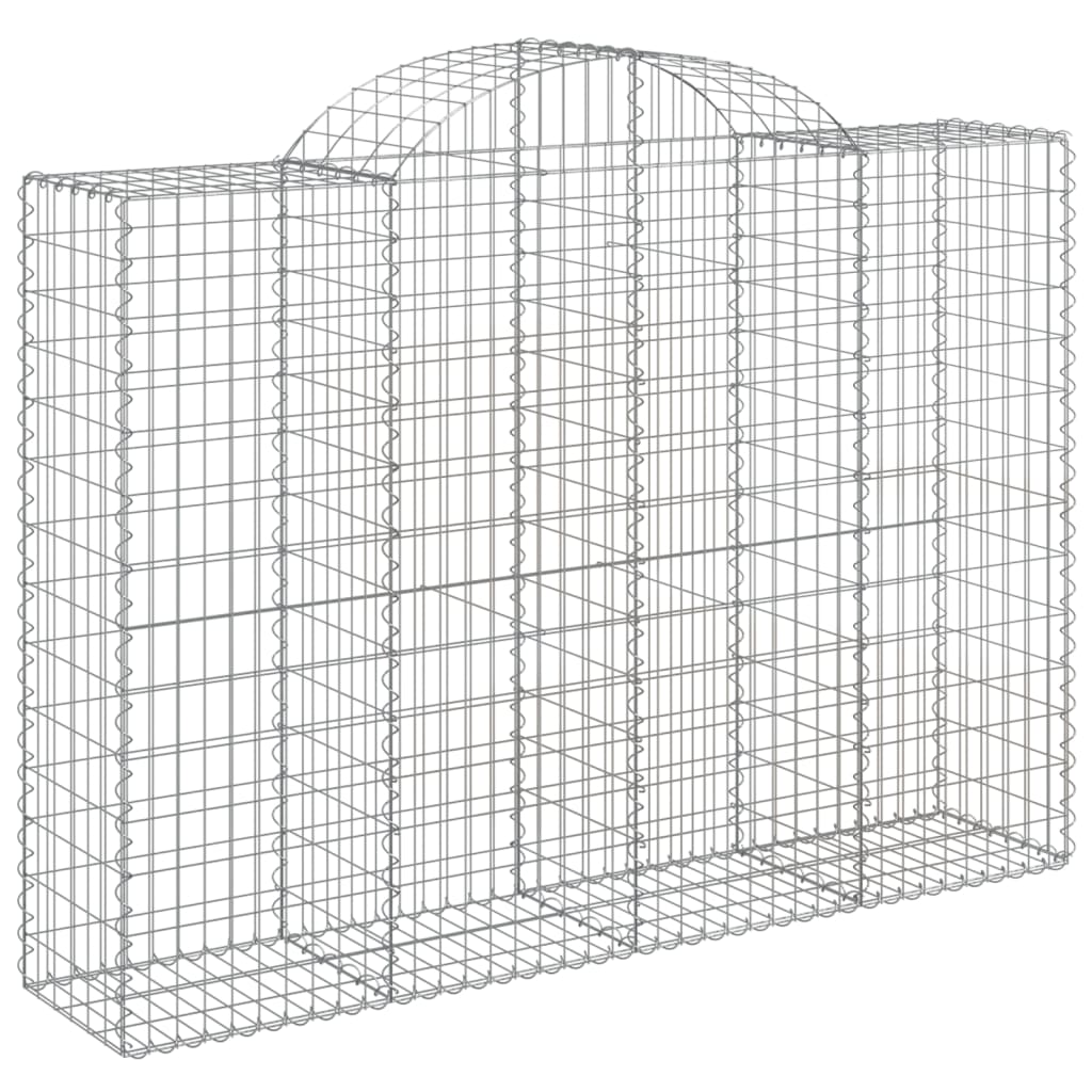 Arched Gabion Baskets 11 pcs 200x50x140/160 cm Galvanized Iron