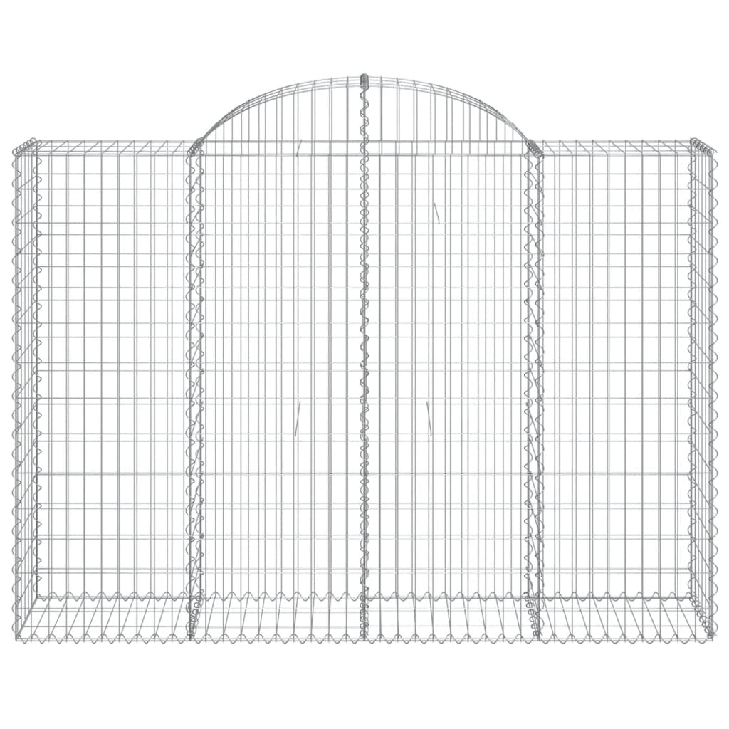 Arched Gabion Baskets 11 pcs 200x50x140/160 cm Galvanized Iron