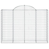 Arched Gabion Baskets 11 pcs 200x50x140/160 cm Galvanized Iron