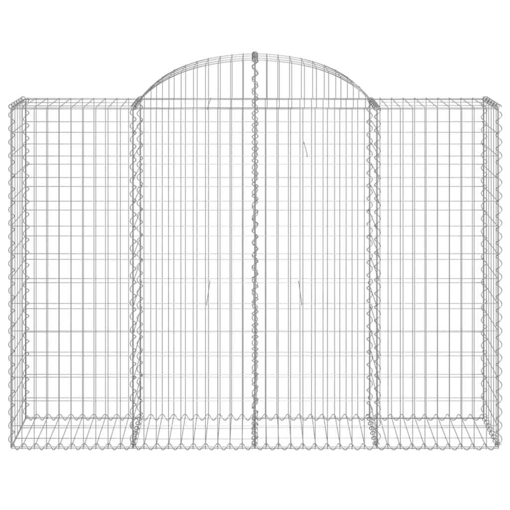 Arched Gabion Baskets 12 pcs 200x50x140/160 cm Galvanized Iron