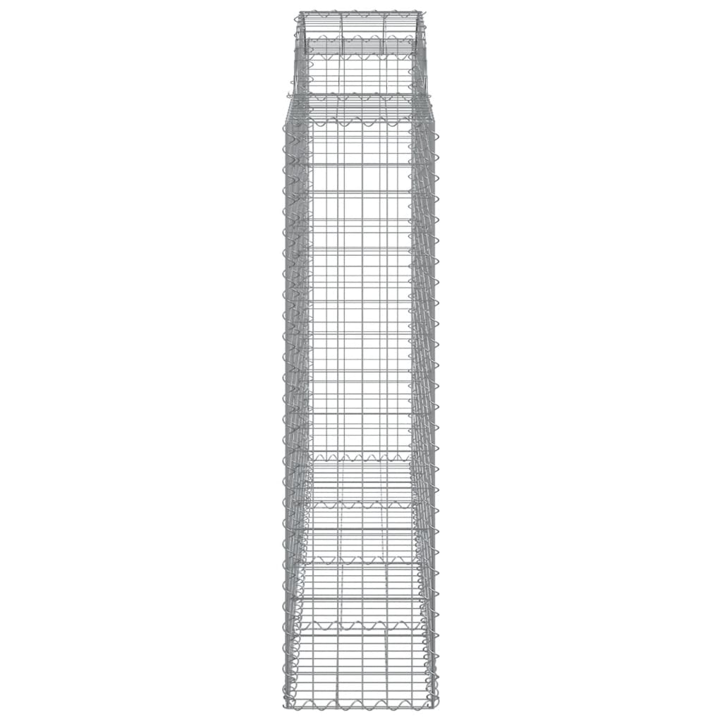 Paniers à gabions arqués 5 pcs 200x50x160/180 cm Fer galvanisé