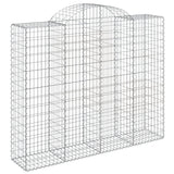 Paniers à gabions arqués 6 pcs 200x50x160/180 cm Fer galvanisé