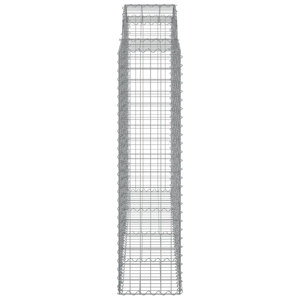 Paniers à gabions arqués 6 pcs 200x50x160/180 cm Fer galvanisé