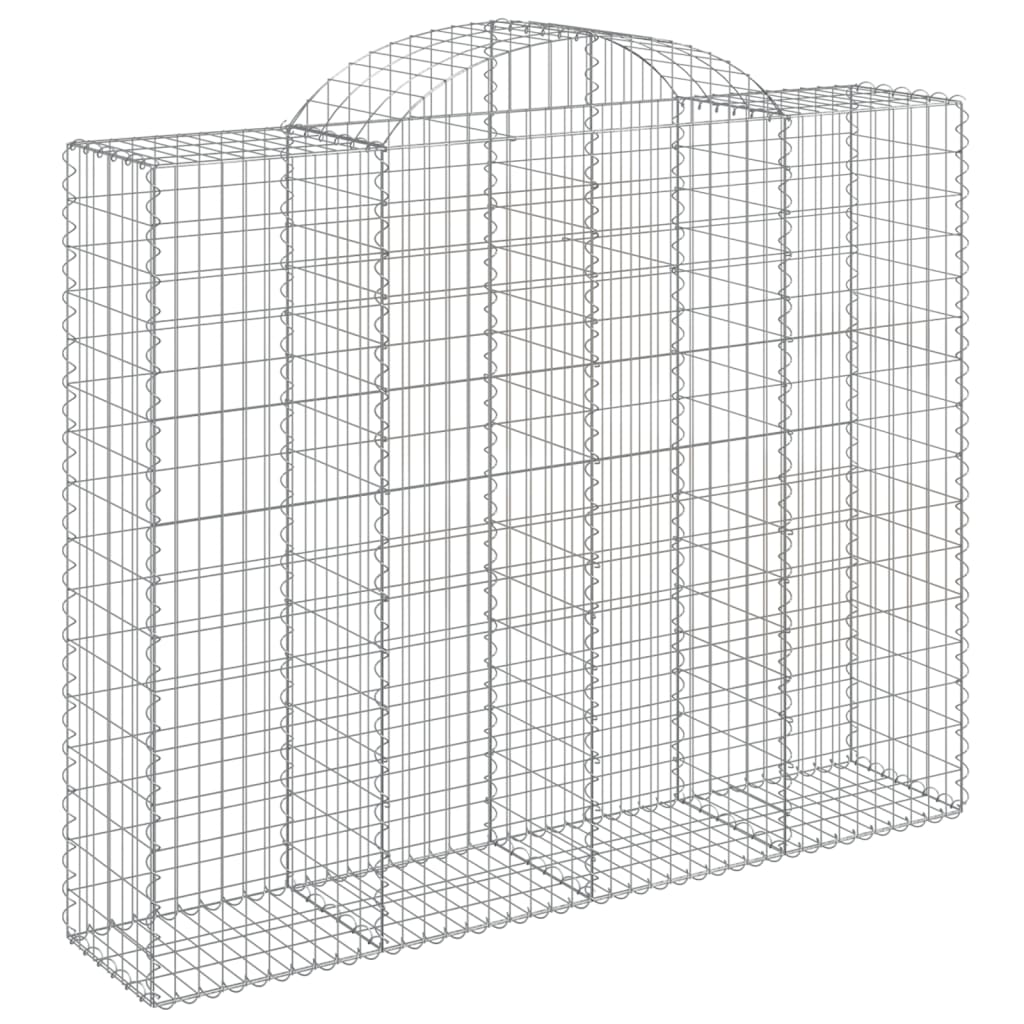 Paniers à gabions arqués 8 pcs 200x50x160/180 cm Fer galvanisé