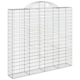 Paniers à gabions arqués 3 pcs 200x50x180/200 cm Fer galvanisé