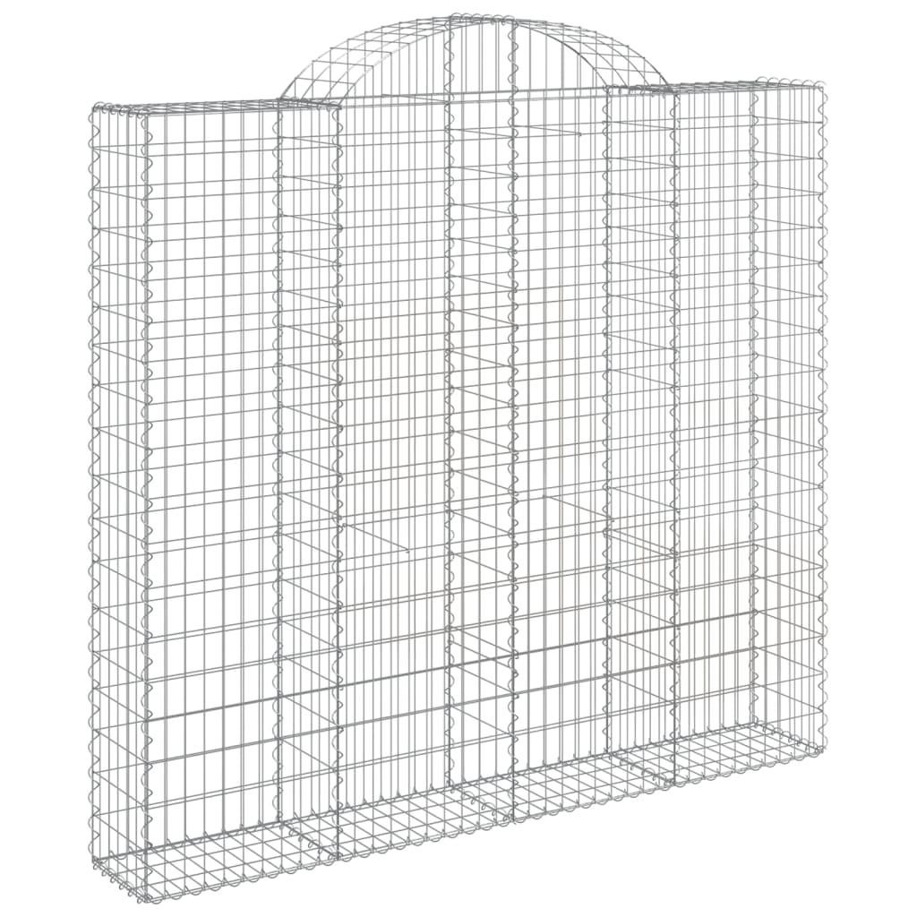 Arched Gabion Baskets 12 pcs 200x50x180/200 cm Galvanized Iron