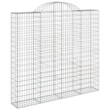 Arched Gabion Baskets 12 pcs 200x50x180/200 cm Galvanized Iron