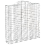 Paniers à gabions arqués 2 pcs 200x50x200/220 cm Fer galvanisé