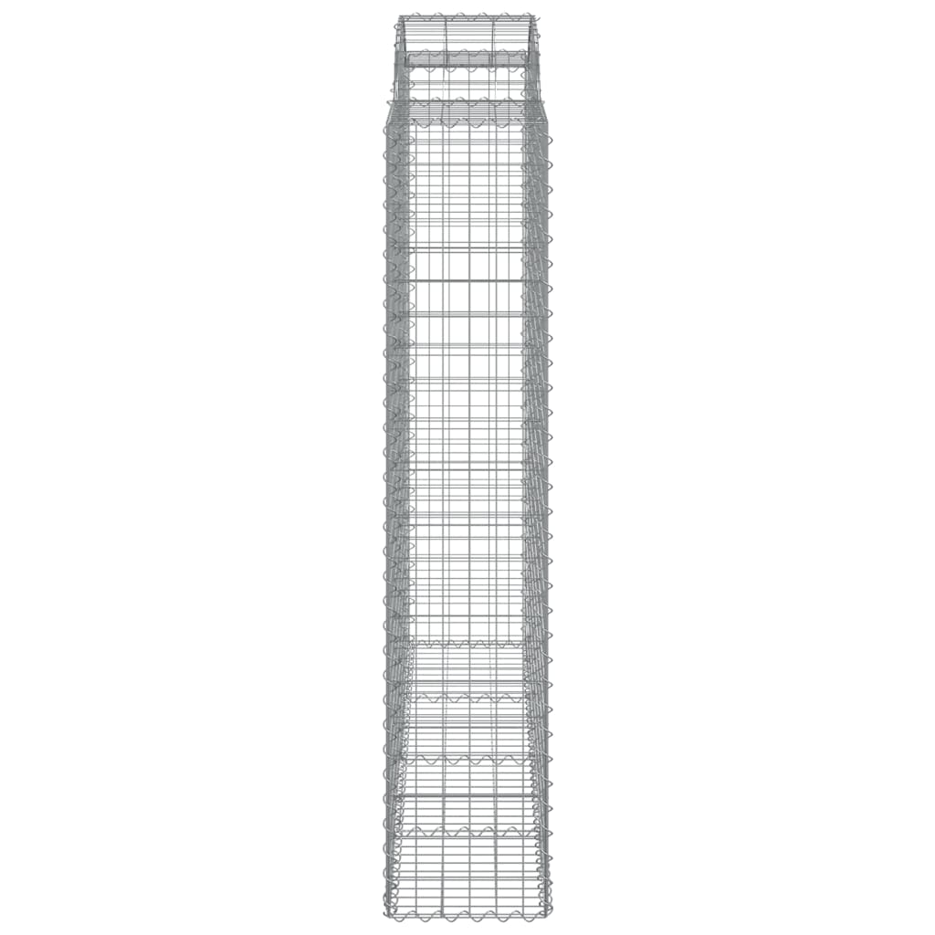 Paniers à gabions arqués 2 pcs 200x50x200/220 cm Fer galvanisé