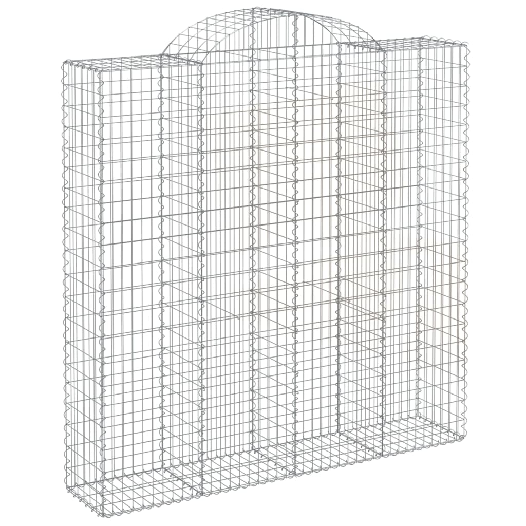 Paniers à gabions arqués 3 pcs 200x50x200/220 cm Fer galvanisé