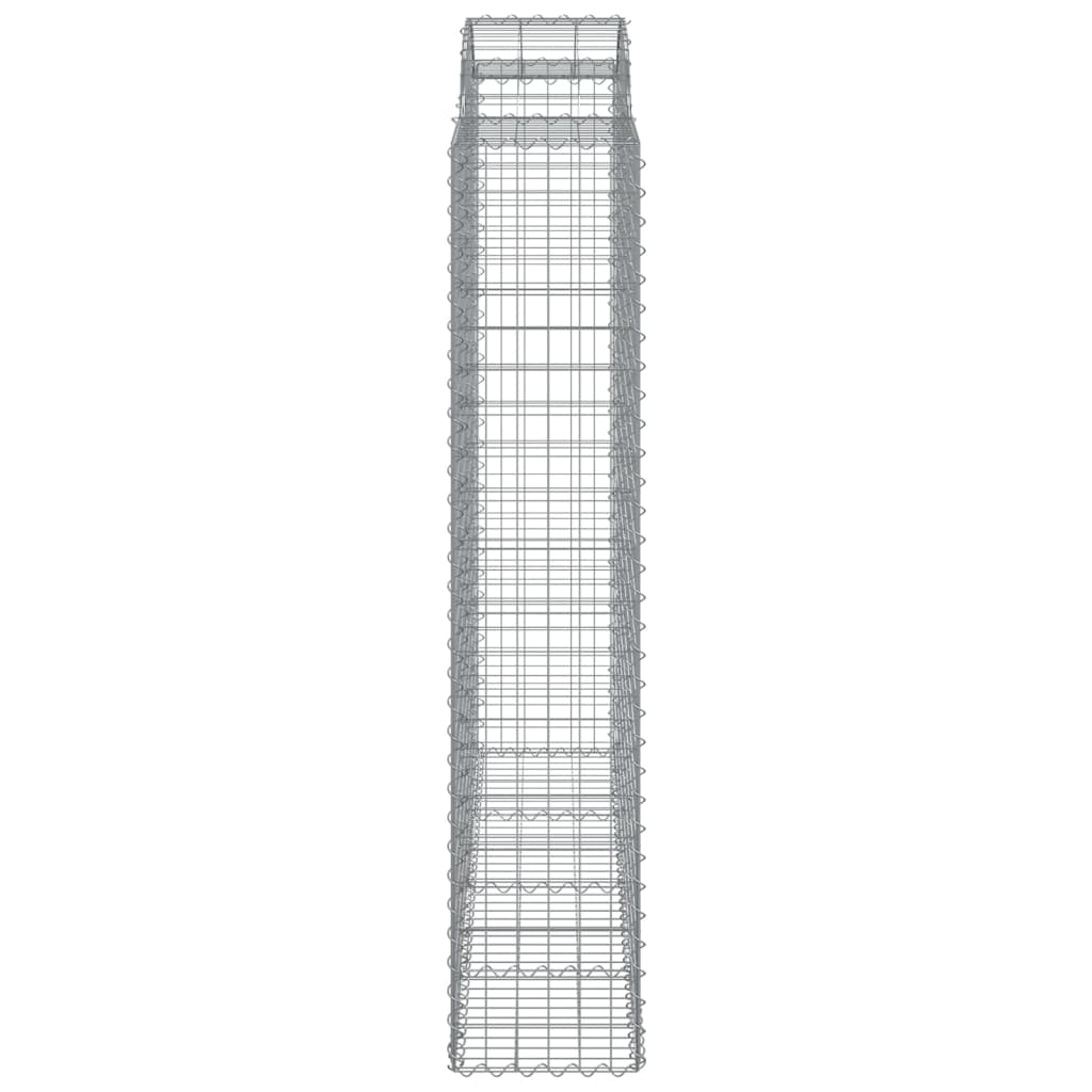 Paniers à gabions arqués 6 pcs 200x50x200/220 cm Fer galvanisé