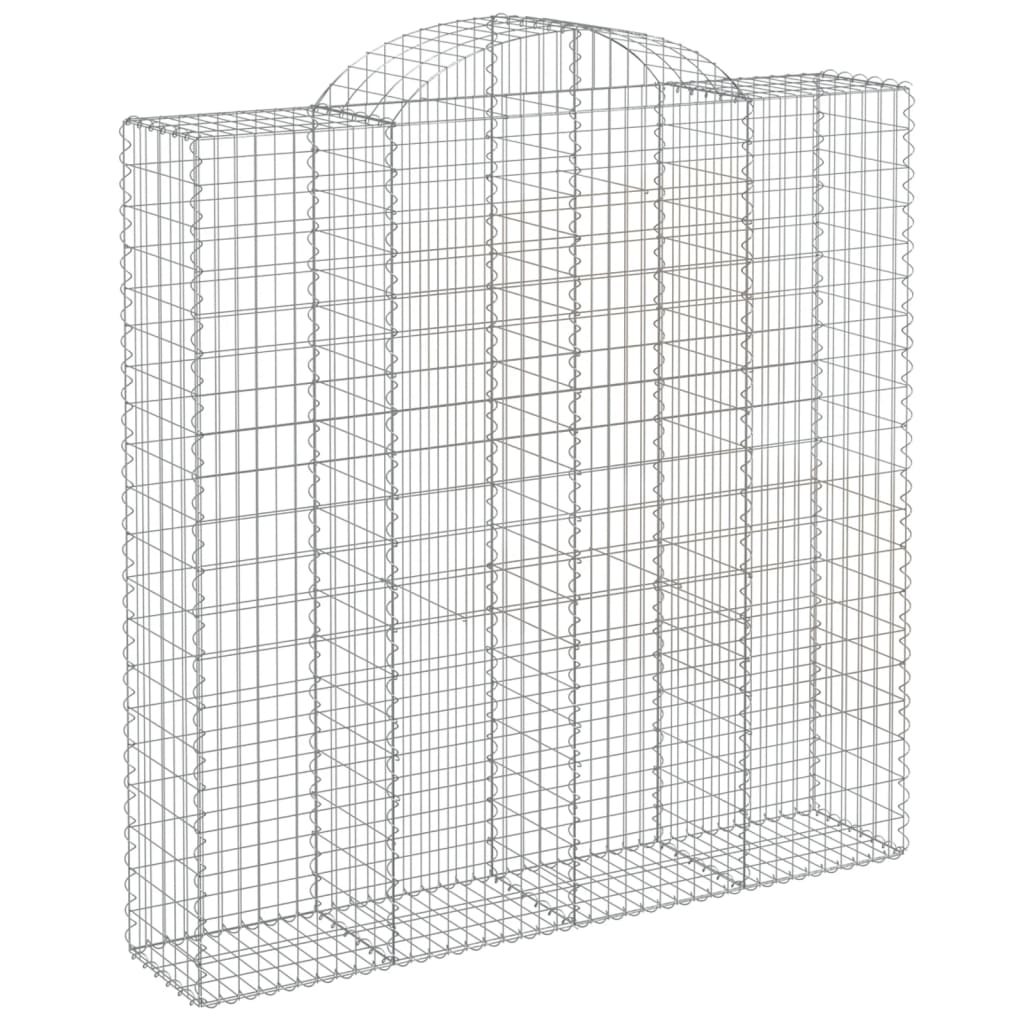 Paniers à gabions arqués 8 pcs 200x50x200/220 cm Fer galvanisé