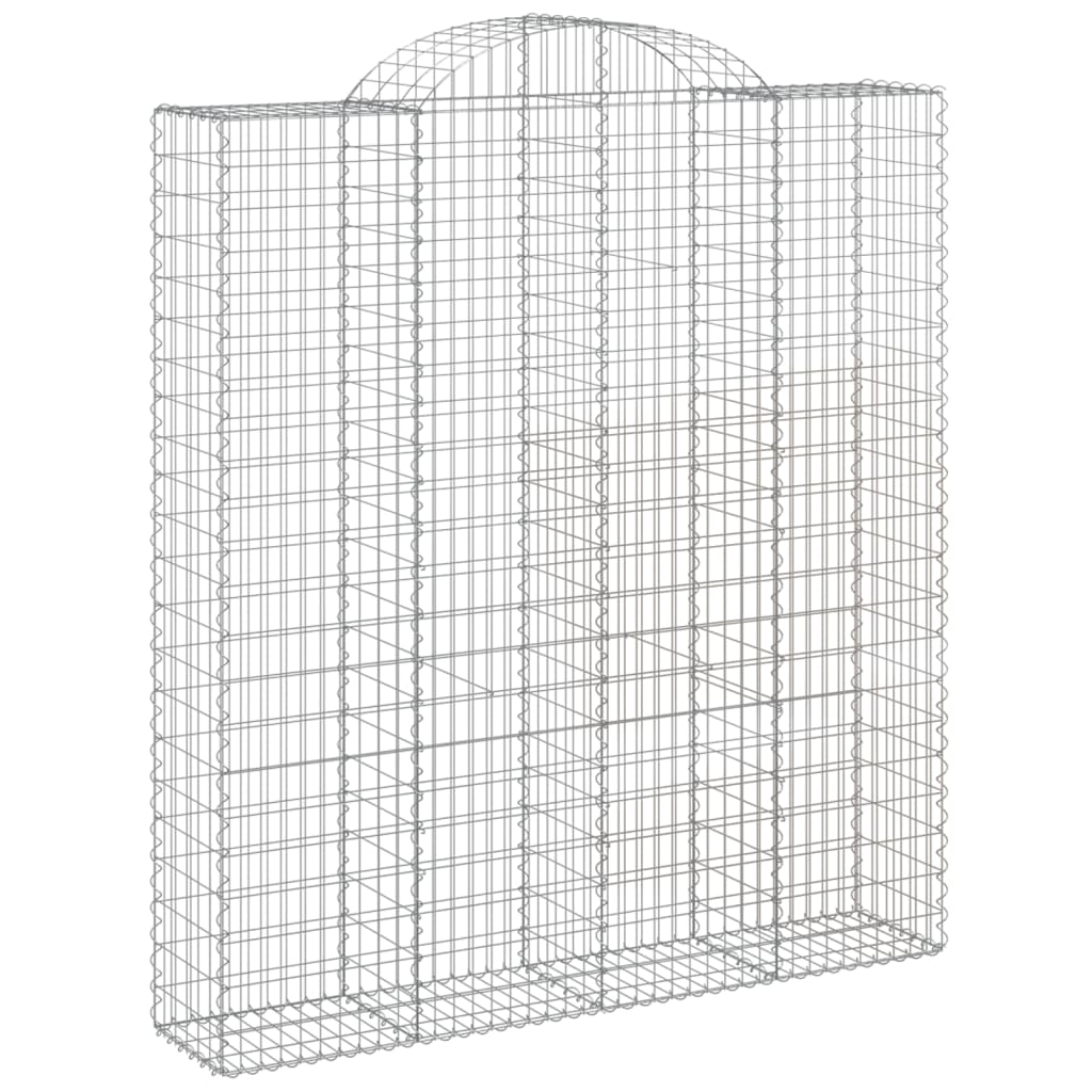 Paniers à gabions arqués 3 pcs 200x50x220/240 cm Fer galvanisé