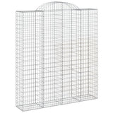 Arched Gabion Baskets 12 pcs 200x50x220/240 cm Galvanized Iron