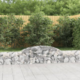 Paniers à gabions arqués 2 pcs 300x30x40/60 cm fer galvanisé