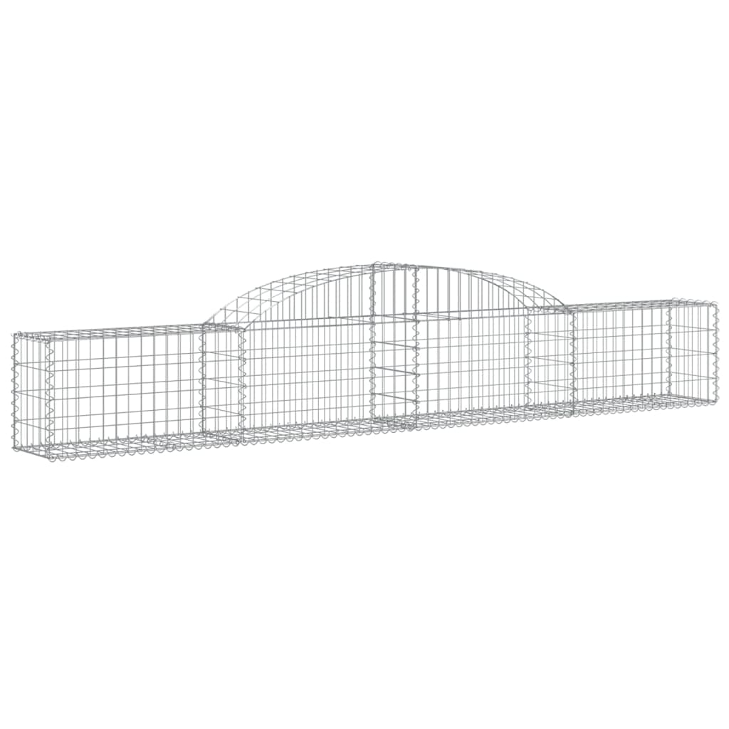 Paniers à gabions arqués 3 pcs 300x30x40/60 cm fer galvanisé