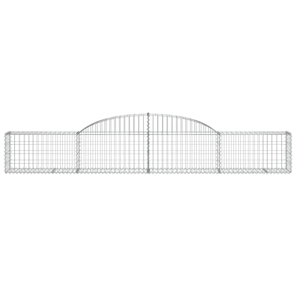 Arched Gabion Baskets 5 pcs 300x30x40/60 cm Galvanized Iron