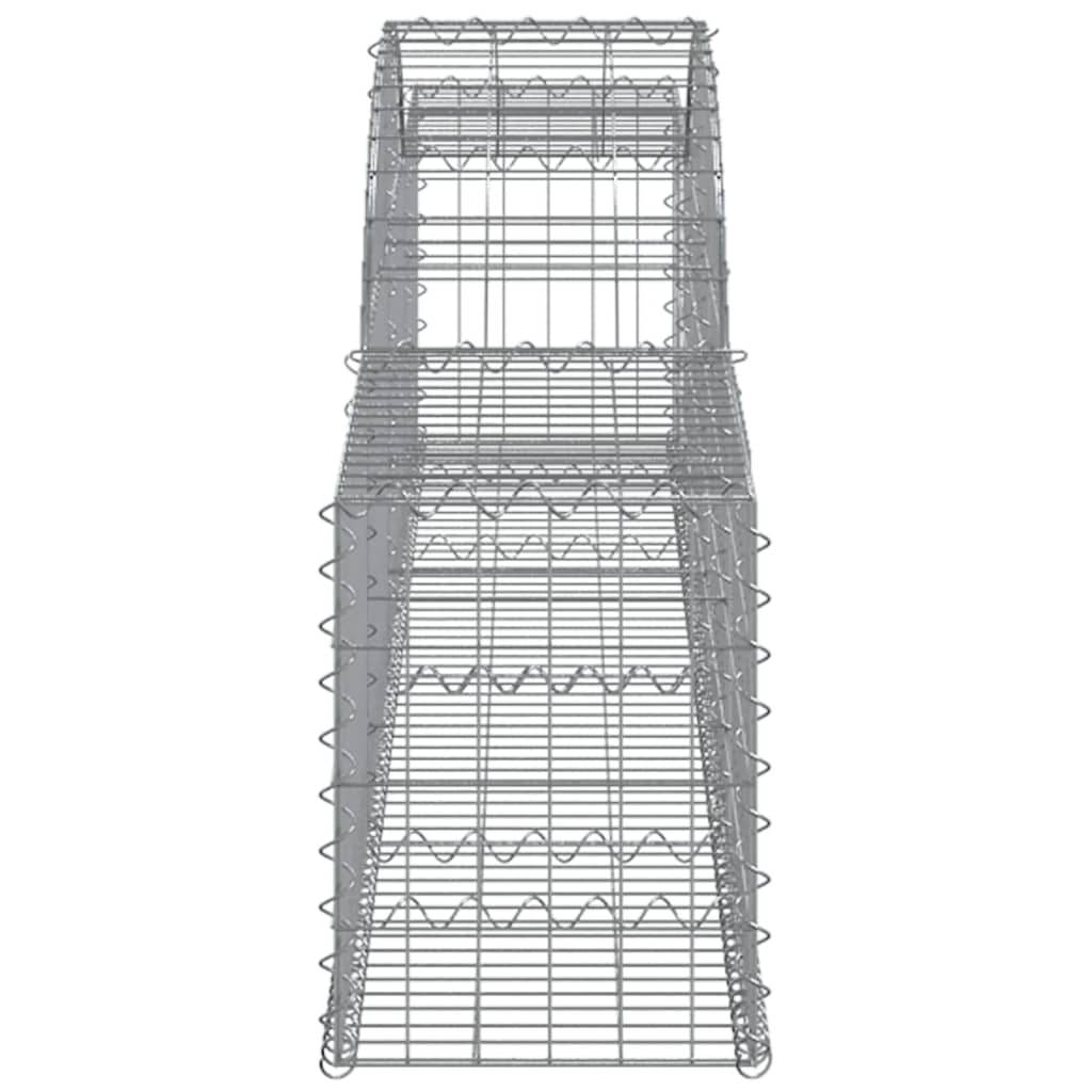 Arched Gabion Baskets 5 pcs 300x30x40/60 cm Galvanized Iron