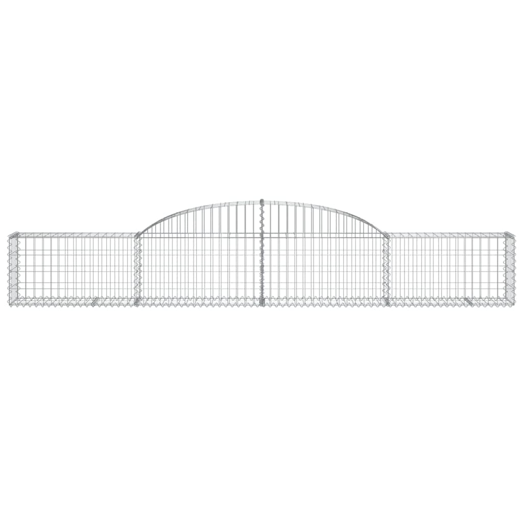 Arched Gabion Baskets 11 pcs 300x30x40/60 cm Galvanized Iron